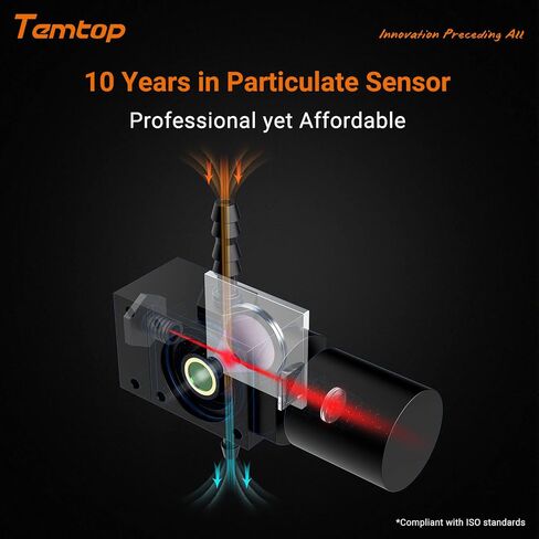 جهاز استشعار الجسيمات المحمول Temtop الاحترافي بأسعار معقولة في غرف الأبحاث 0.3μm ~ 10μm جهاز اختبار المواد الجسيمية PM0.5، PM2.5، كاشف PM10 ISO-21501 معتمد PMD331 in Saudi Arabia