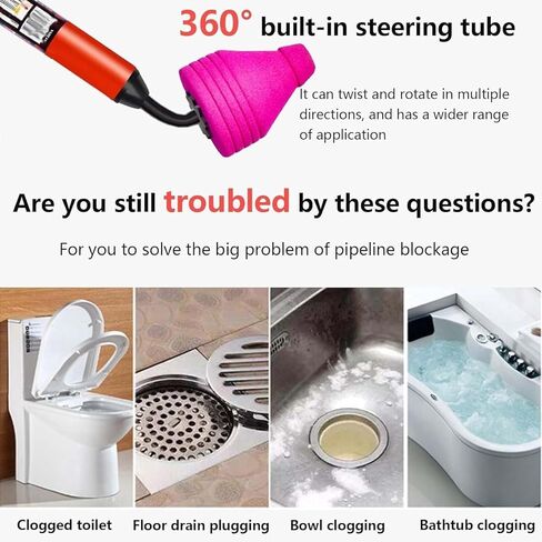 مرحاض عالي الضغط يفتح طلقة واحدة، مكبس أنابيب المرحاض، مرحاض عالي الضغط يفتح طلقة، مرحاض من الفولاذ المقاوم للصدأ، يفتح المرحاض على شكل ثعبان المرحاض، ينطبق على الأنابيب المسدودة (قطعة واحدة) in Kuwait