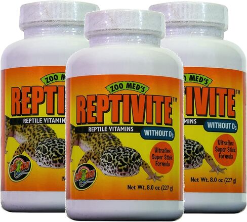 Zoo Med Reptivite Reptile Vitamins Without D3 8 oz - Pack of 3 in Saudi Arabia