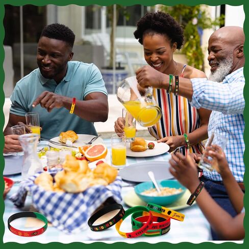 90 Pcs Happy Juneteenth Party Rubber Bracelets Black Freedom Day Patriotic Party Supplies Juneteenth Wristbands for African Juneteenth Independence Day Party Supplies Decorations Goodie Bag Stuffers in Saudi Arabia