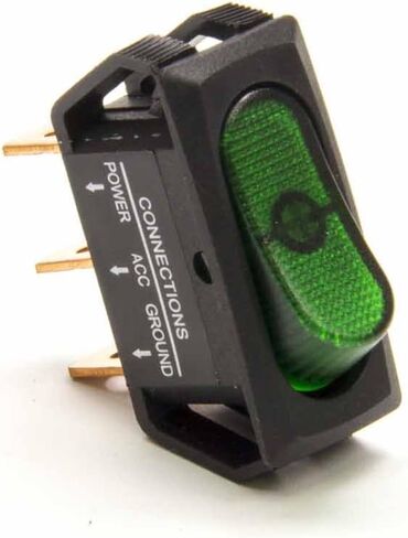 Keep It Clean 126060 مفتاح هزاز مضيء أخضر 25 أمبير/12 فولت 4 in Kuwait