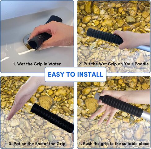 مقابض مجداف VEITHI Kayak من السيليكون غير القابلة للانزلاق، خيط لولبي من الداخل، ملحقات التجديف لمجاديف التفكيك، منع ظهور البثور، تناسب قطر مجداف الكاياك حتى 1.18 بوصة (قطعتان أسودتان) in Kuwait