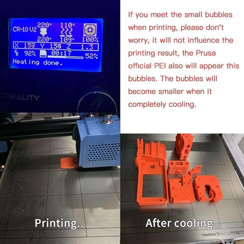 FYSETC Flsn QQ-S Build System 265mm/ 10.4 inch Diameter 3 in 1 Round PEI Sheet Flexible Steel Platform+Sticker Base with Adhesive Heated Bed Cover for Flsn QQ,QQ-S,QQ-S-Pro 3D Printer in Saudi Arabia