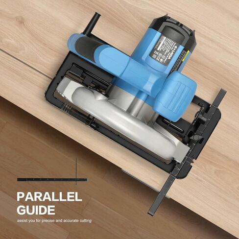 G LAXIA Circular Saw, 11A 7-1/4"Power Circular Saw with Rip Guide, 6000RPM Hand-Held Circular Saw, 0-45° Bevel Adjustment, Corded Electric Saw for Wood in Saudi Arabia