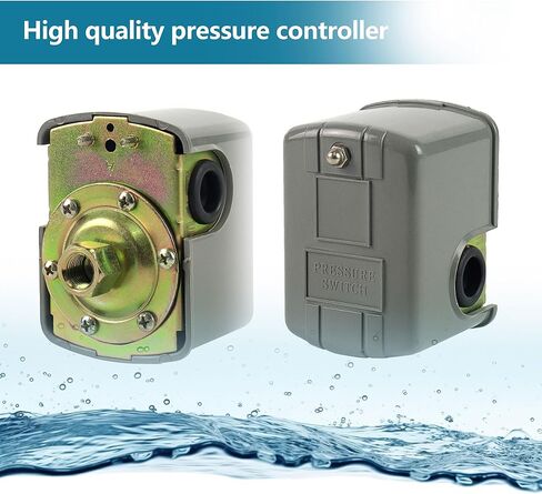 مفتاح الضغط لمضخة الآبار، مفتاح ضغط المياه Hyhpsjiee 40-60Psi تفاضلي قابل للتعديل، مفتاح التحكم في ضغط مضخة المياه NPT أنثى 1/4 بوصة. in Kuwait