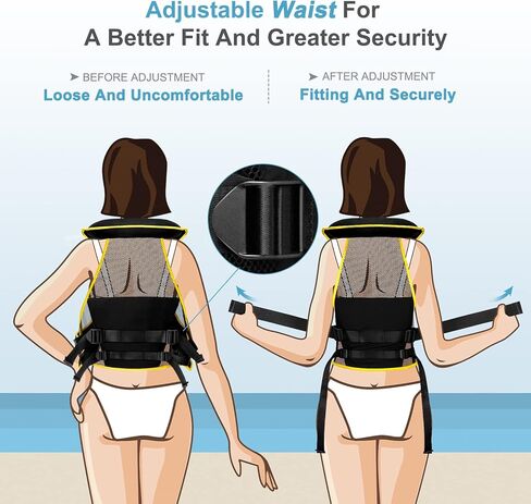 Abuytwo Snorkel Vest for Adults, Inflatable Buoyancy Aid Swim Jackets Snorkeling Vests for Kayak Diving Paddle Boating Water Sports Safety Men/Women in Saudi Arabia