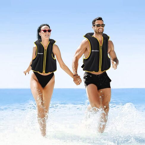 Abuytwo Snorkel Vest for Adults, Inflatable Buoyancy Aid Swim Jackets Snorkeling Vests for Kayak Diving Paddle Boating Water Sports Safety Men/Women in Saudi Arabia