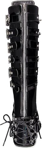 CECEIN Women Holographic Punk Rivet Goth Platform Boots in Saudi Arabia