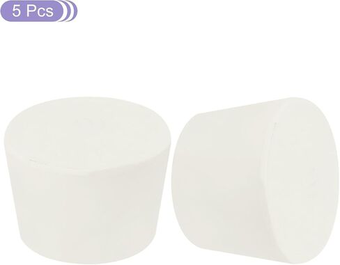 MECCANIXITY Rubber Tapered Plug 43mm to 52mm Solid Test Tubes Bungs Stopper White for Lab Home 5 Pieces in Saudi Arabia