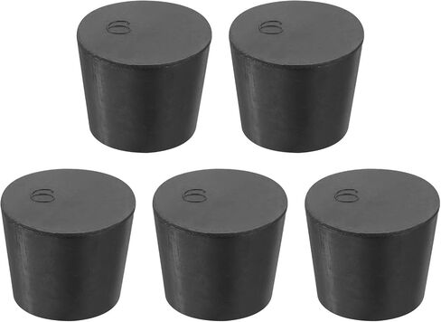 MECCANIXITY Rubber Tapered Plug 43mm to 52mm Solid Test Tubes Bungs Stopper White for Lab Home 5 Pieces in Saudi Arabia