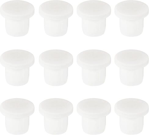 MECCANIXITY Silicone Rubber Hole Plug Soft Flexible Stopper for 11-12mm Hole White 12 Pieces in Saudi Arabia