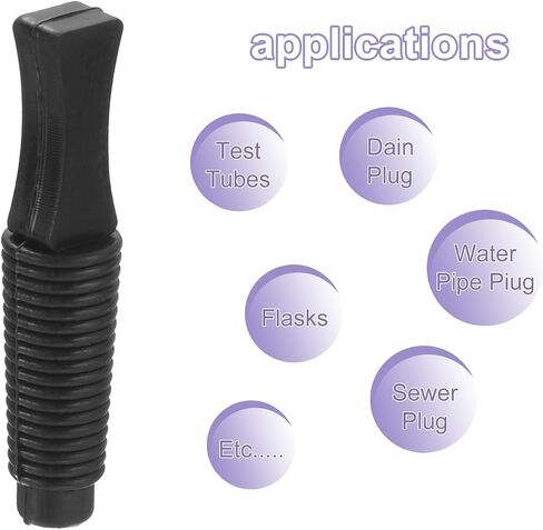 MECCANIXITY Rubber Thread Tapered Insert Plug M20 Test Tubes Bungs Stopper Black for Lab Home 10 Pieces in Saudi Arabia