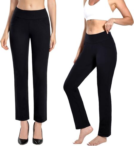 MOVE BEYOND Buttery Soft Women's Bootcut Yoga Pants with 4 Pockets Tummy Control Workout Bootleg Work Pants in Kuwait
