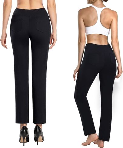MOVE BEYOND Buttery Soft Women's Bootcut Yoga Pants with 4 Pockets Tummy Control Workout Bootleg Work Pants in Kuwait