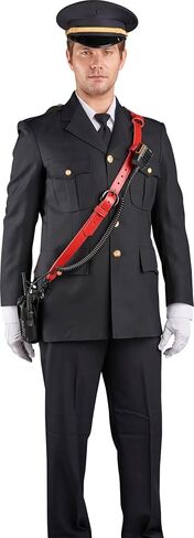 Perfect Fit Shield Wallets Firefighter Leather Bundle Radio Strap and Anti-Sway Holder Combo Kit Reflective Stripe Fireman Red Leather in Saudi Arabia