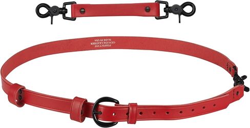 Perfect Fit Shield Wallets Firefighter Leather Bundle Radio Strap and Anti-Sway Holder Combo Kit Reflective Stripe Fireman Red Leather in Saudi Arabia