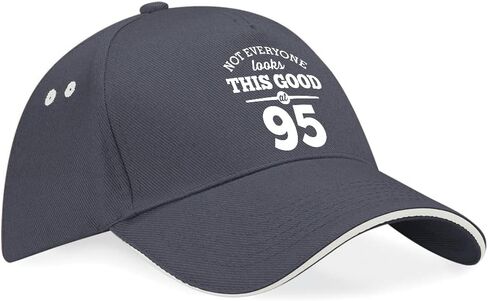 95th Birthday Gift Baseball Cap Hat Idea 95 Present keepsake for Women Men Ninety Five (Grey) in Saudi Arabia