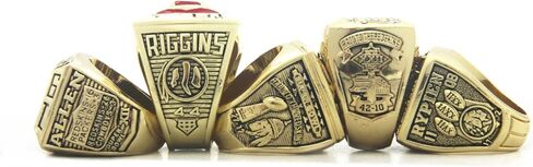 حلقات فالمان واشنطن لكرة القدم 1982 1987 1991 للأبطال الخارقين وحلقة بطولة N'F'C 1972 1983 مع صندوق خشبي مقاس 11 هدايا للرجال والنساء والأولاد والأطفال والآباء الشباب in Kuwait