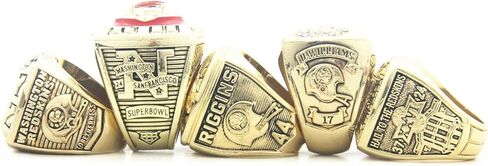 حلقات فالمان واشنطن لكرة القدم 1982 1987 1991 للأبطال الخارقين وحلقة بطولة N'F'C 1972 1983 مع صندوق خشبي مقاس 11 هدايا للرجال والنساء والأولاد والأطفال والآباء الشباب in Kuwait