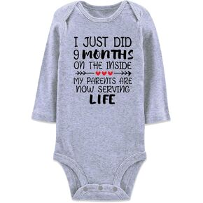 Baby Boys Girls Cotton Romper Newborn Funny Saying Bodysuit Long Sleeve Infant Neutral Jumpsuit 0-12 Months in Saudi Arabia