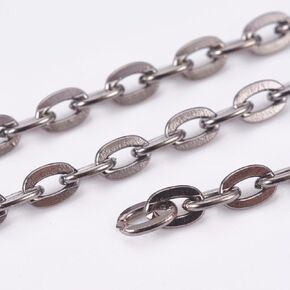 HDSupplies 32ft - Antique Bronze Flat Open Link Chain Finding 5x3mm - Bulk Unfinished Chain in Kuwait