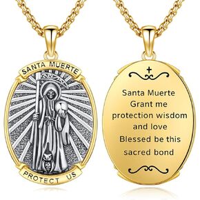 Archangel Raphael Necklace 925 Sterling Silver Saint Raphael Amulet Pendant Necklaces, Turquoise Patron Saint Raphael Jewelry for Men Women with 22 in Chain in Kuwait