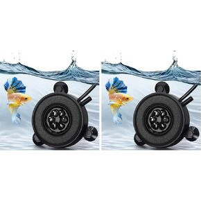 Aquarium LED Air Bubble Stone Disk Bubble Light 2 Inch with 6 Dazzle Color LEDs Fish Tank Oxygen Bubble LED Light Color Auto Changing with 3.5ft Air Tubing in Kuwait