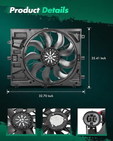 SCITOO 84221606 Radiator Cooling Fan Compatible for 2018-2019 for Chevrolet for Equinox 2018-2019 for GMC for Terrain in Saudi Arabia