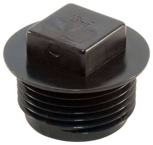 Caplugs ZTP71KA1 Plastic Square Head Threaded Plug. TPN-7, PE-HD, to Plug NPT Thread Size 1/2-14", Black (Pack of 30) in Saudi Arabia