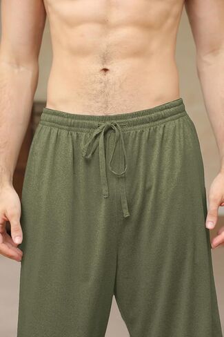 Cromoncent Men's Stretch Modal Pajama Capri Pants with Pockets in Saudi Arabia