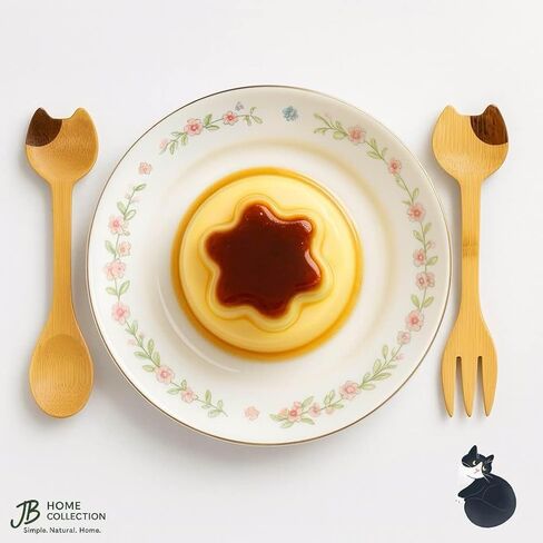 4582، مجموعة من 2 ملعقة وشوكة من الخيزران على شكل قطة كيتي للأطفال | مقبلات، فاكهة، حلوى، آيس كريم، زبادي، بهارات، ملح، سكر، ملعقة وشوكة in Kuwait