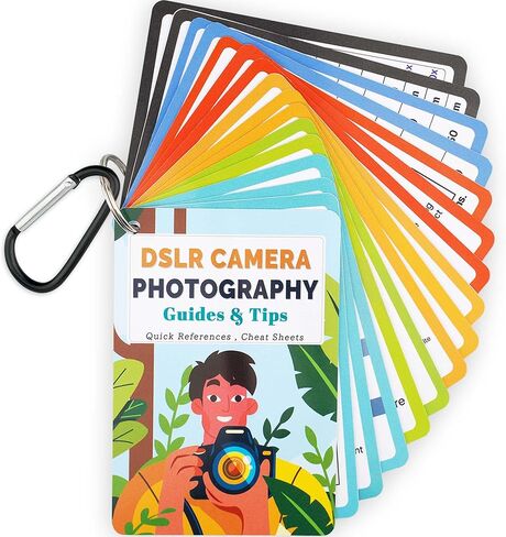 Photography Cheat Sheet Cards for Man-Camera Quick Reference Card for Boy | Photography Guide for DSLR Cameras in Saudi Arabia