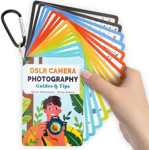Photography Cheat Sheet Cards for Man-Camera Quick Reference Card for Boy | Photography Guide for DSLR Cameras in Saudi Arabia
