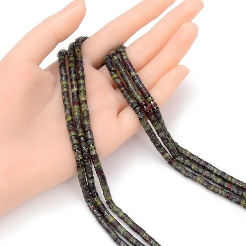 1 حبلا Adabele الطبيعي الأزرق الزبرجد الكوارتز الشفاء الأحجار الكريمة 4 مم × 2 مم أنبوب هيشي صغير رونديل فاصل خرز حجري فضفاض (145-155 قطعة) لصنع المجوهرات GH-C28 in Kuwait