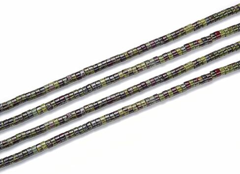 1 حبلا Adabele الطبيعي الأزرق الزبرجد الكوارتز الشفاء الأحجار الكريمة 4 مم × 2 مم أنبوب هيشي صغير رونديل فاصل خرز حجري فضفاض (145-155 قطعة) لصنع المجوهرات GH-C28 in Kuwait