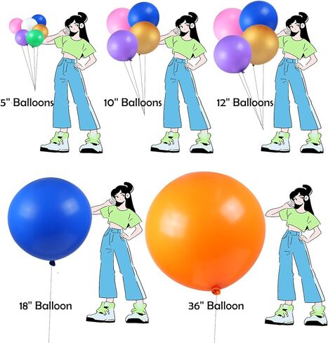 100 Pack Chrome Metallic Balloons, 12 inch Strong Party Balloons Assorted Color for Wedding Birthday Graduation Anniversary Party Decoration in Kuwait