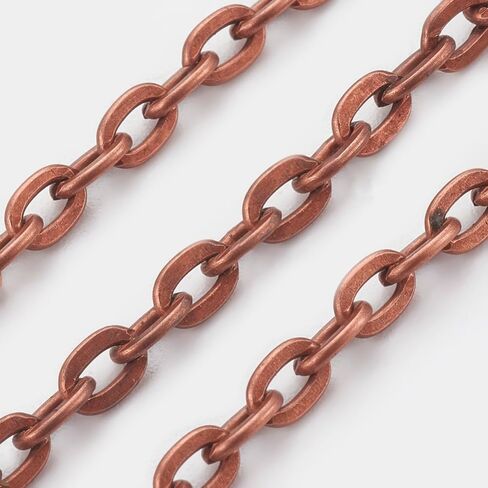 HDSupplies 32ft - Antique Bronze Flat Open Link Chain Finding 5x3mm - Bulk Unfinished Chain in Saudi Arabia