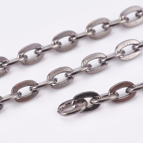 HDSupplies 32ft - Antique Bronze Flat Open Link Chain Finding 5x3mm - Bulk Unfinished Chain in Kuwait