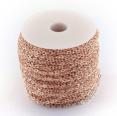 HDSupplies 32ft - Antique Bronze Flat Open Link Chain Finding 5x3mm - Bulk Unfinished Chain in Saudi Arabia