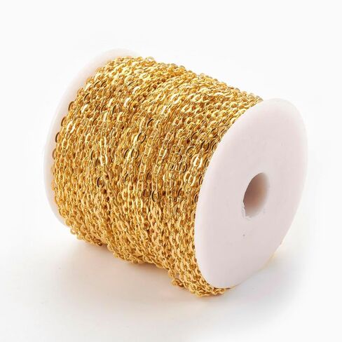 HDSupplies 32ft - Antique Bronze Flat Open Link Chain Finding 5x3mm - Bulk Unfinished Chain in Saudi Arabia