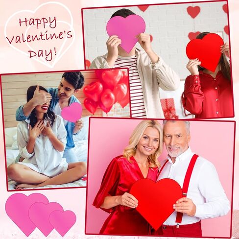200 Pcs Cutout Hearts Paper Heart Cutouts Paper Hearts Red Valentine Construction Paper Heart Shaped Paper Cut Outs for Bulletin Board Classroom Valentine's Day Decor Cardboard Hearts for Crafts DIY in Saudi Arabia