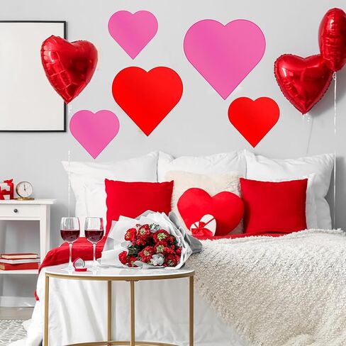 200 Pcs Cutout Hearts Paper Heart Cutouts Paper Hearts Red Valentine Construction Paper Heart Shaped Paper Cut Outs for Bulletin Board Classroom Valentine's Day Decor Cardboard Hearts for Crafts DIY in Saudi Arabia