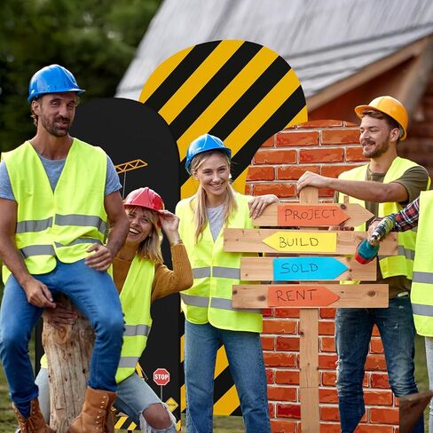 بناء حفلة عيد ميلاد قوس خلفية مجموعة من 3 أغطية قوس البناء دنة خلفية غطاء حامل 4ft، 5ft، 6ft للأطفال الأولاد عيد ميلاد زخارف حفلة البناء in Saudi Arabia