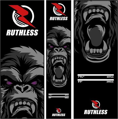 RUTHLESS Darts Mat | Heavy Duty Non Slip Durable Carpet Dart Mat, Cobra, Black (MAT68). in Saudi Arabia