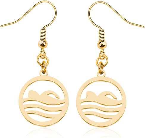 Swim Lover Gift Swim Earrings Swimmer Gift Swimming Jewelry for Girls Women Sport Lover Earrings in Kuwait