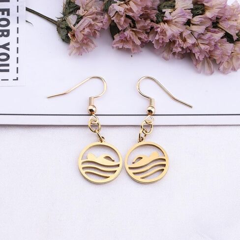 Swim Lover Gift Swim Earrings Swimmer Gift Swimming Jewelry for Girls Women Sport Lover Earrings in Kuwait