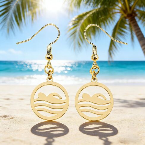 Swim Lover Gift Swim Earrings Swimmer Gift Swimming Jewelry for Girls Women Sport Lover Earrings in Kuwait