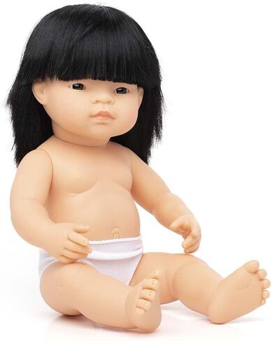 Miniland Educational - 15'' Anatomically Correct Baby Doll, Asian Girl in Saudi Arabia