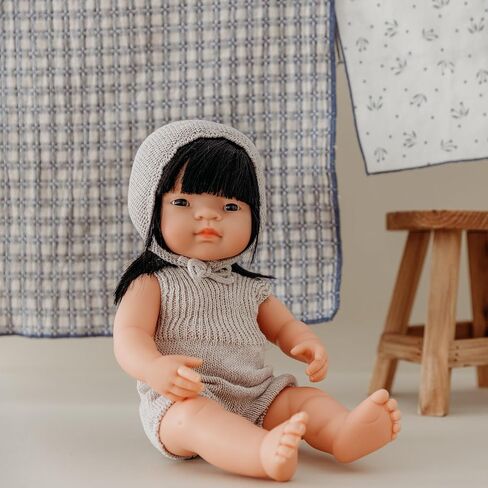 Miniland Educational - 15'' Anatomically Correct Baby Doll, Asian Girl in Saudi Arabia