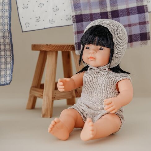 Miniland Educational - 15'' Anatomically Correct Baby Doll, Asian Girl in Saudi Arabia